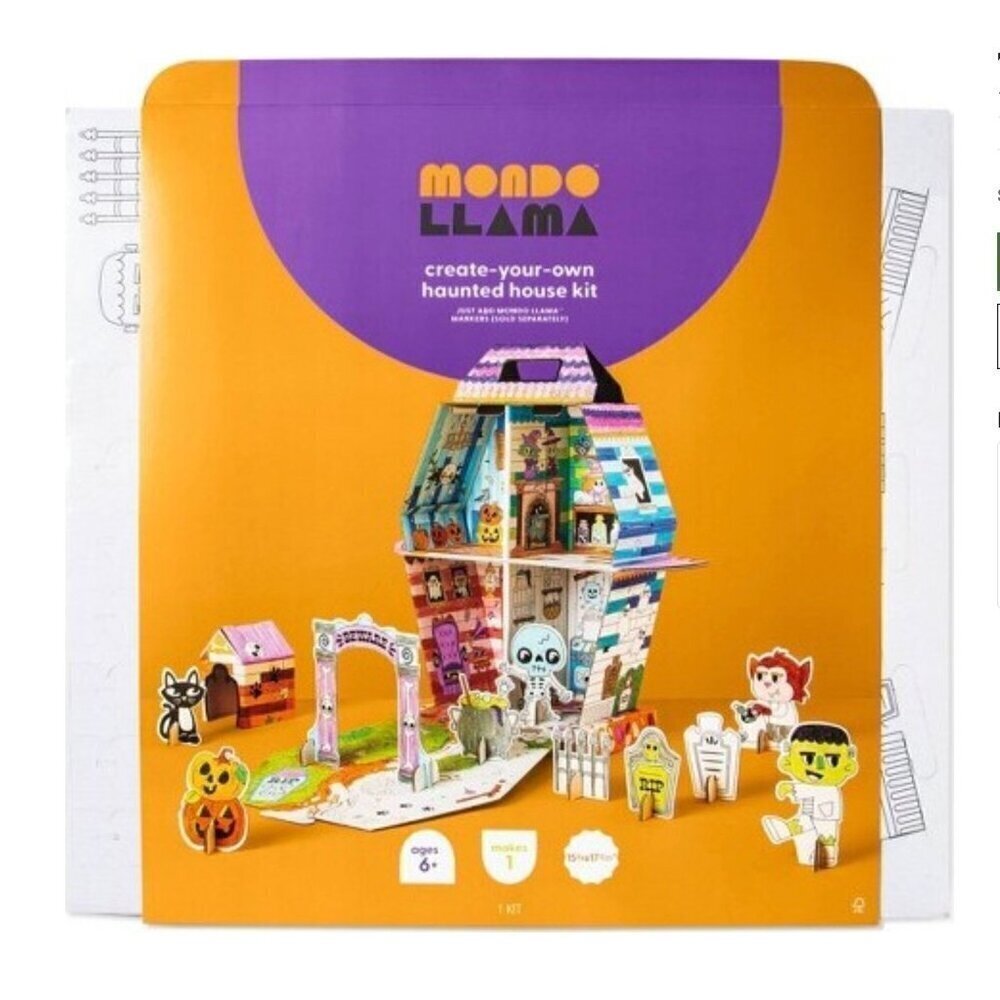 Target Halloween Color-Your-Own Haunted House Kit - Mondo Llama™ Cardboard  SB